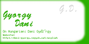 gyorgy dani business card
